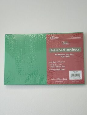 3/$15 Green A9 Envelopes 25 Ct Ampad 5.75"x8.75" 074319195542 #19559